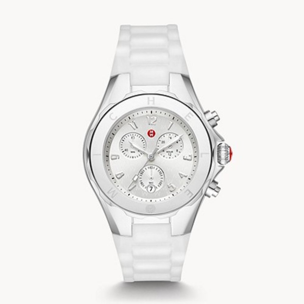 MICHELE Jellybean Stainless White Watch